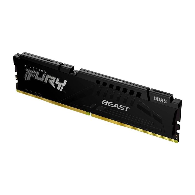 KINGSTON - Memoria Ram DDR5 16GB 6000MTs Kingston Fury Beast Black CL40 DIMM