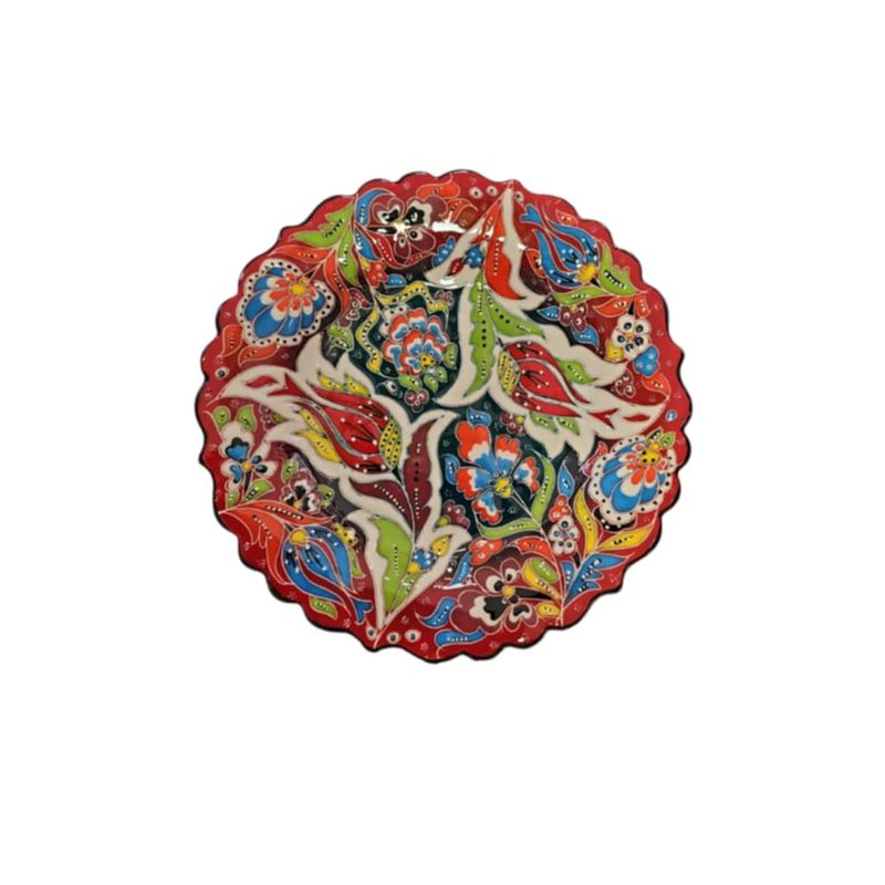 GENERICO - Plato pintado a mano Artesanía Turca 18 cm