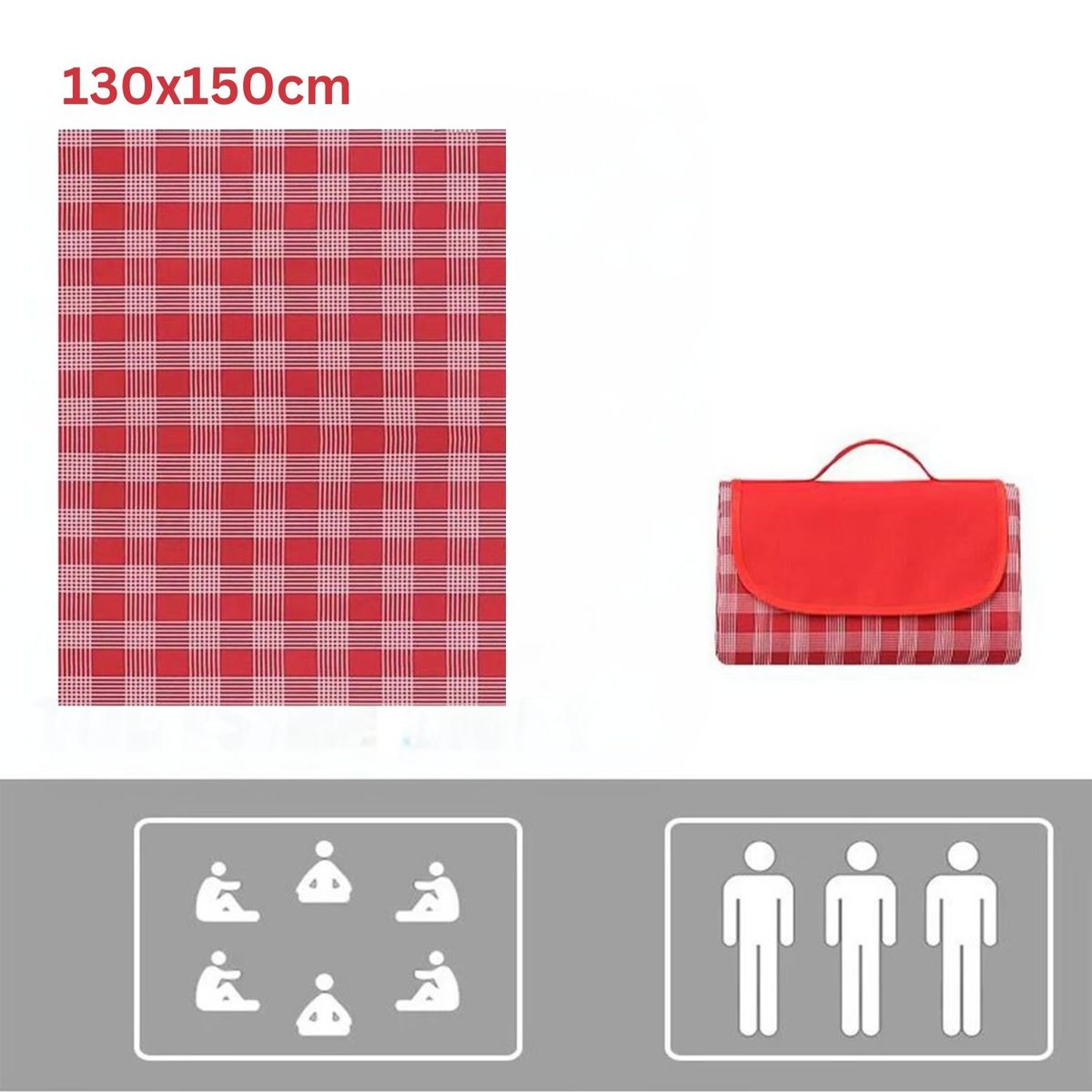 HOMESTAR - Manta de Picnic Impermeable 130x150 cm