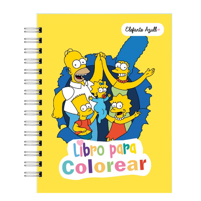 ELEFANTE AZULL - Libro para colorear  Los Simpsonssss