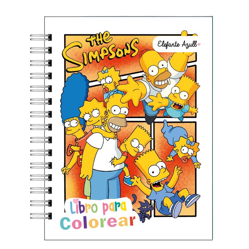 ELEFANTE AZULL - Libro para colorear  Los Simpsonssss