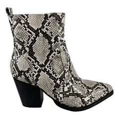VIA UNO - Botin Snake Beige Modelo 18406