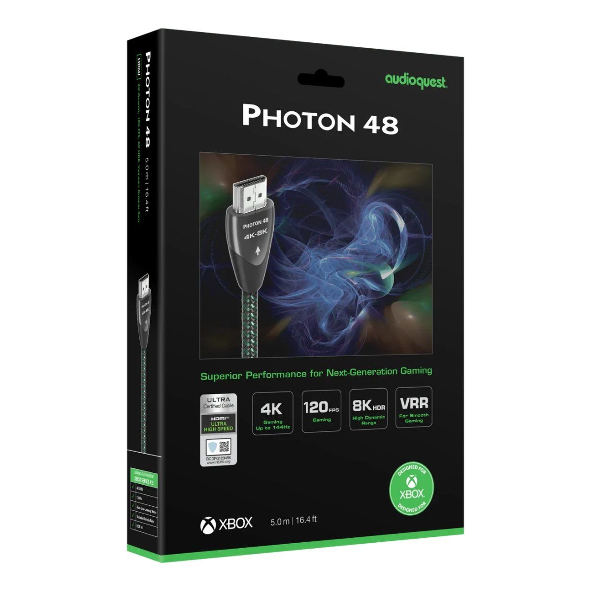 AUDIOQUEST - Cable HDMI Audioquest Photon 4K/8K 48gbps e-ARC 120 FPS Gaming 2,25m