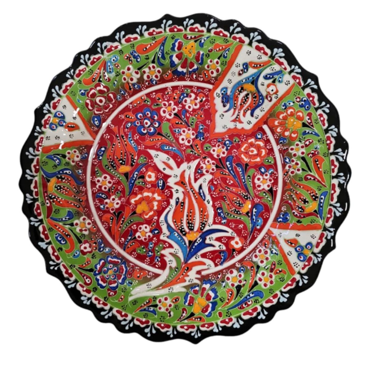 GENERICO - Plato pintado a mano Artesanía Turca 30 cm