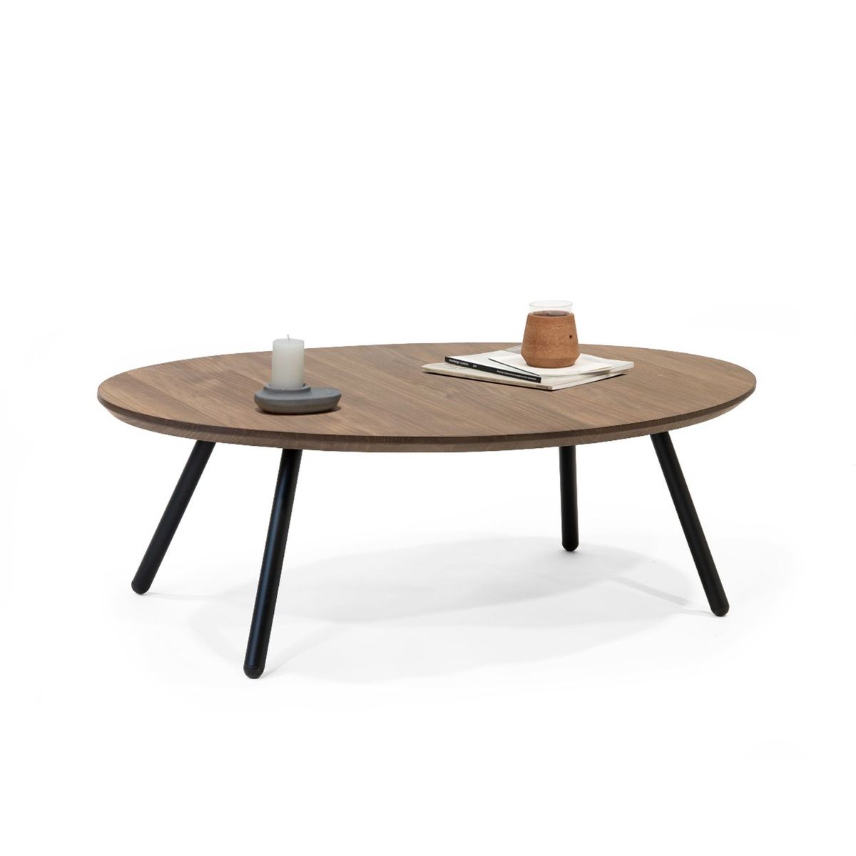 MEDULAR - Mesa de centro Aula ovalada Nogal