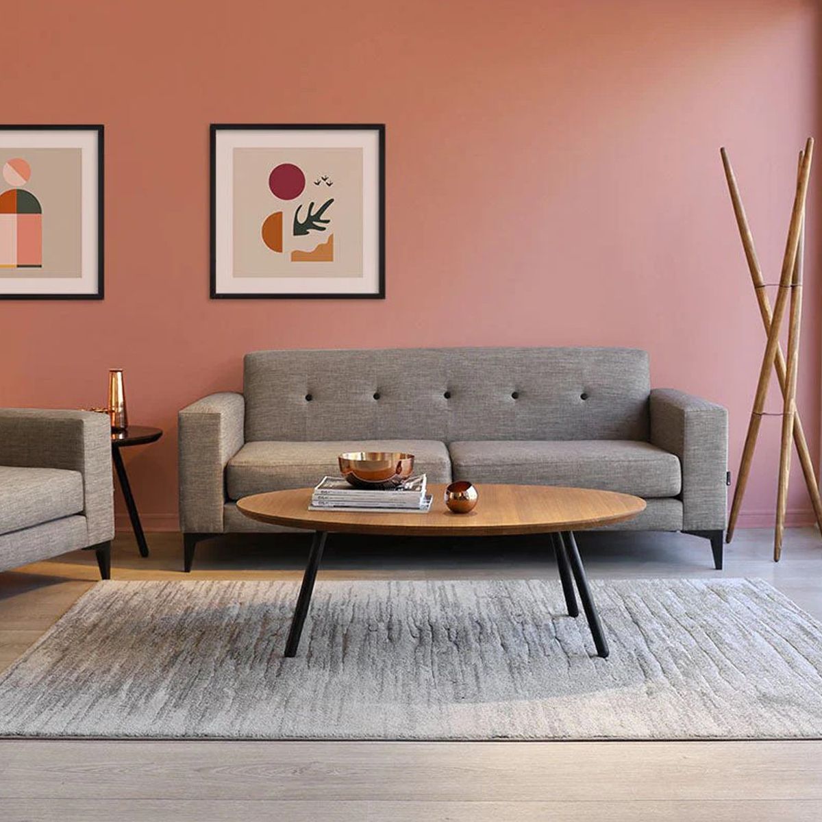 MEDULAR - Mesa de centro Aula ovalada Nogal