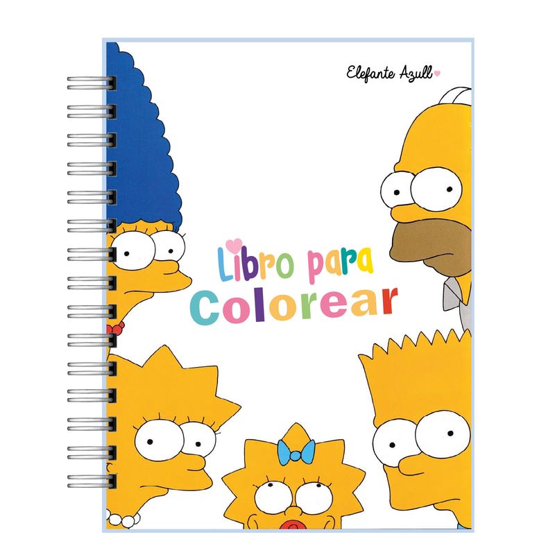 ELEFANTE AZULL - Libro para colorear  Los Simpsonssss