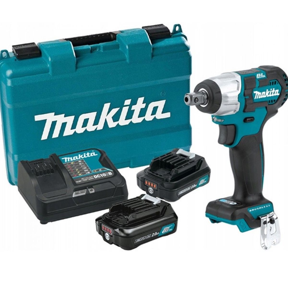 MAKITA - Llave de Impacto Inalámbrica 12V max CXT BL 38 Makita TW160DWAE