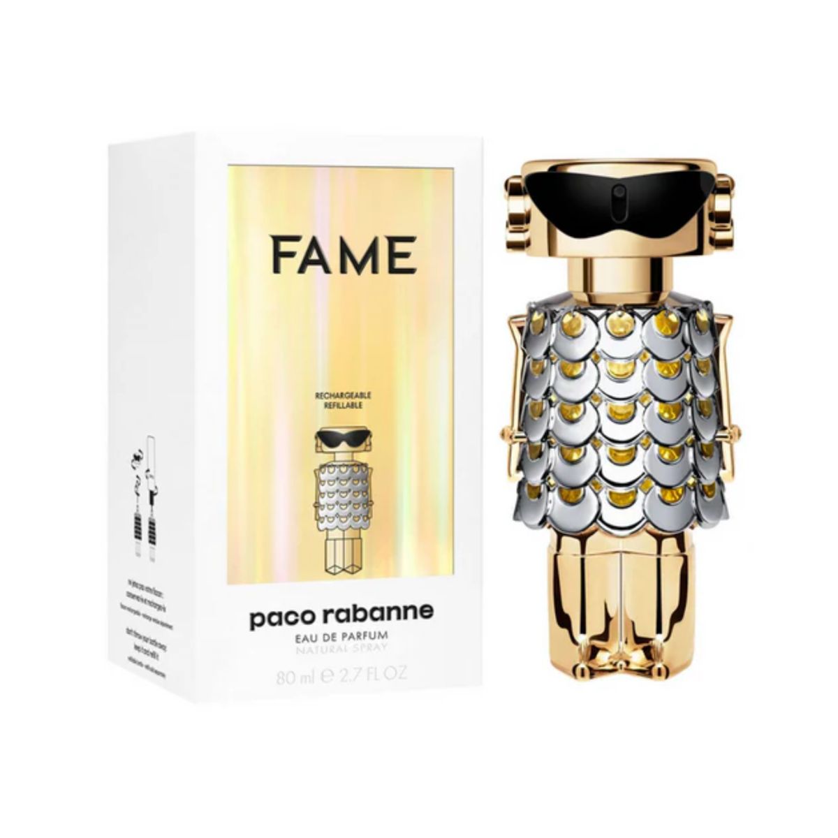 RABANNE - Paco Rabanne Fame EDP 80 ML Refillable Botella Rellenable Mujer