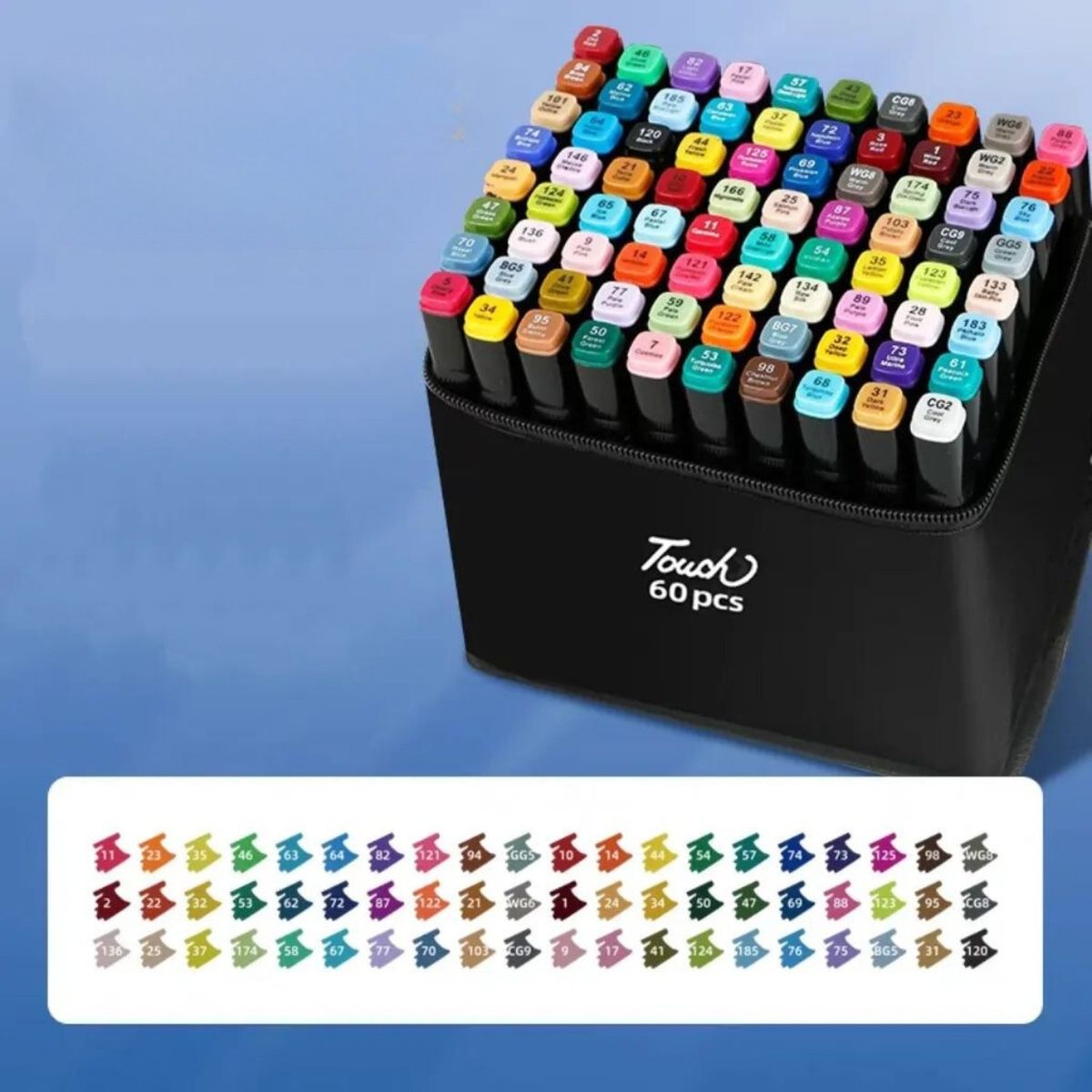 HOMESTAR - Set de Marcadores de Doble Punta Touch - 60 Colores