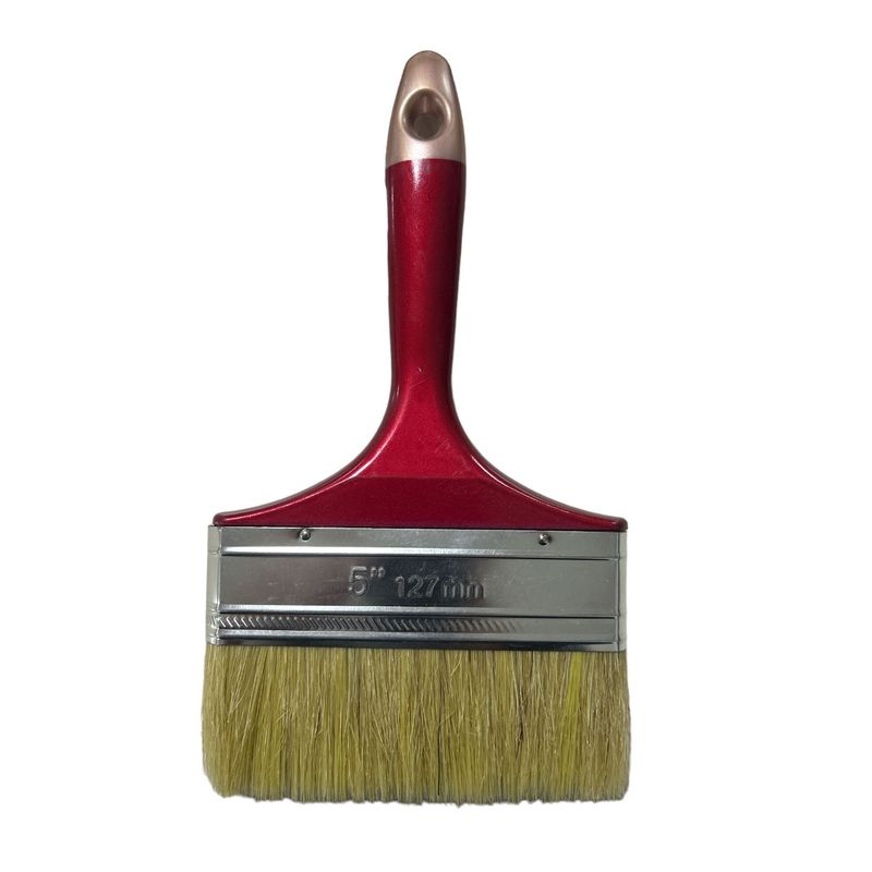 GENERICO - Brocha pelo amarillo con mango madera 5″ 127mm