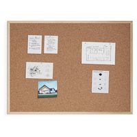 Pizarra de Corcho con Marco de Madera 90x60 cm