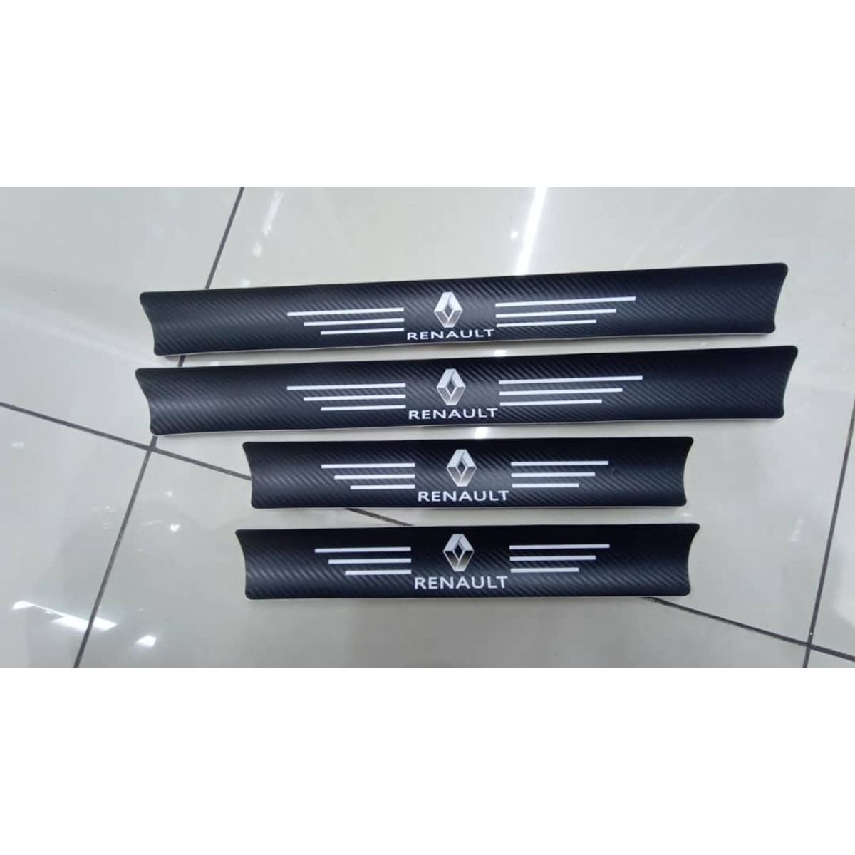 GENERICO - Cubre socalo pisaderas pegatina fibra carbono renault