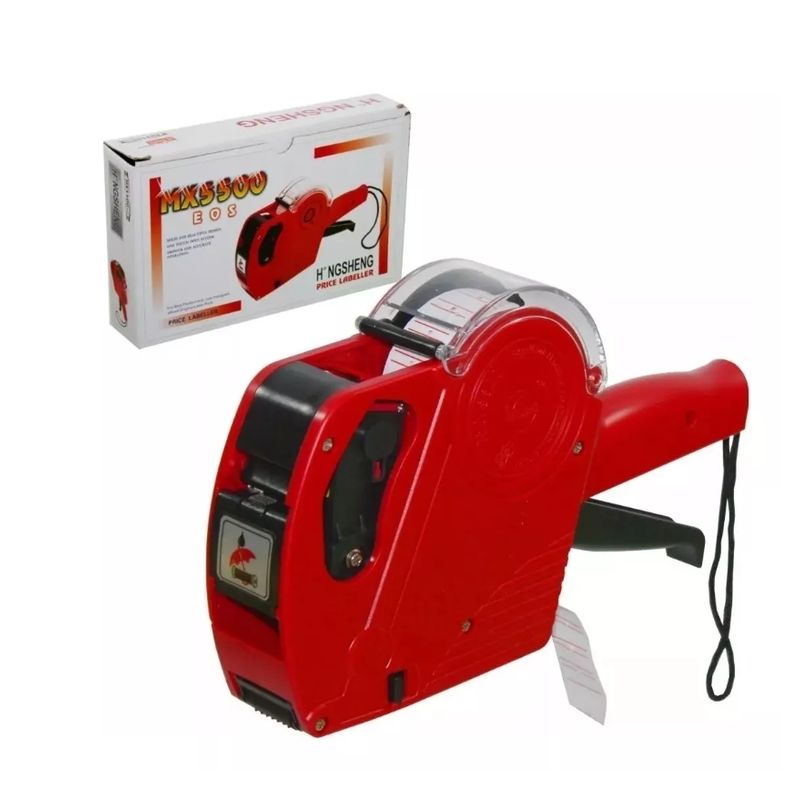 GENERICO - Etiquetadora MX5500 etiquetas de plástico color rojo