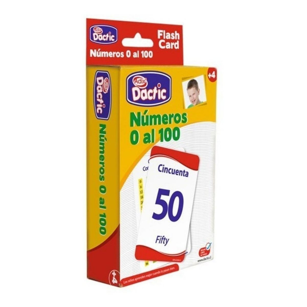 DACTIC - Láminas Didácticas, Flash Card Números Del 0 Al 100. Dactic