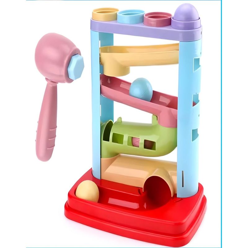GENERICO - Juguete Martillo Didáctico y Bolas Montessori Bebés