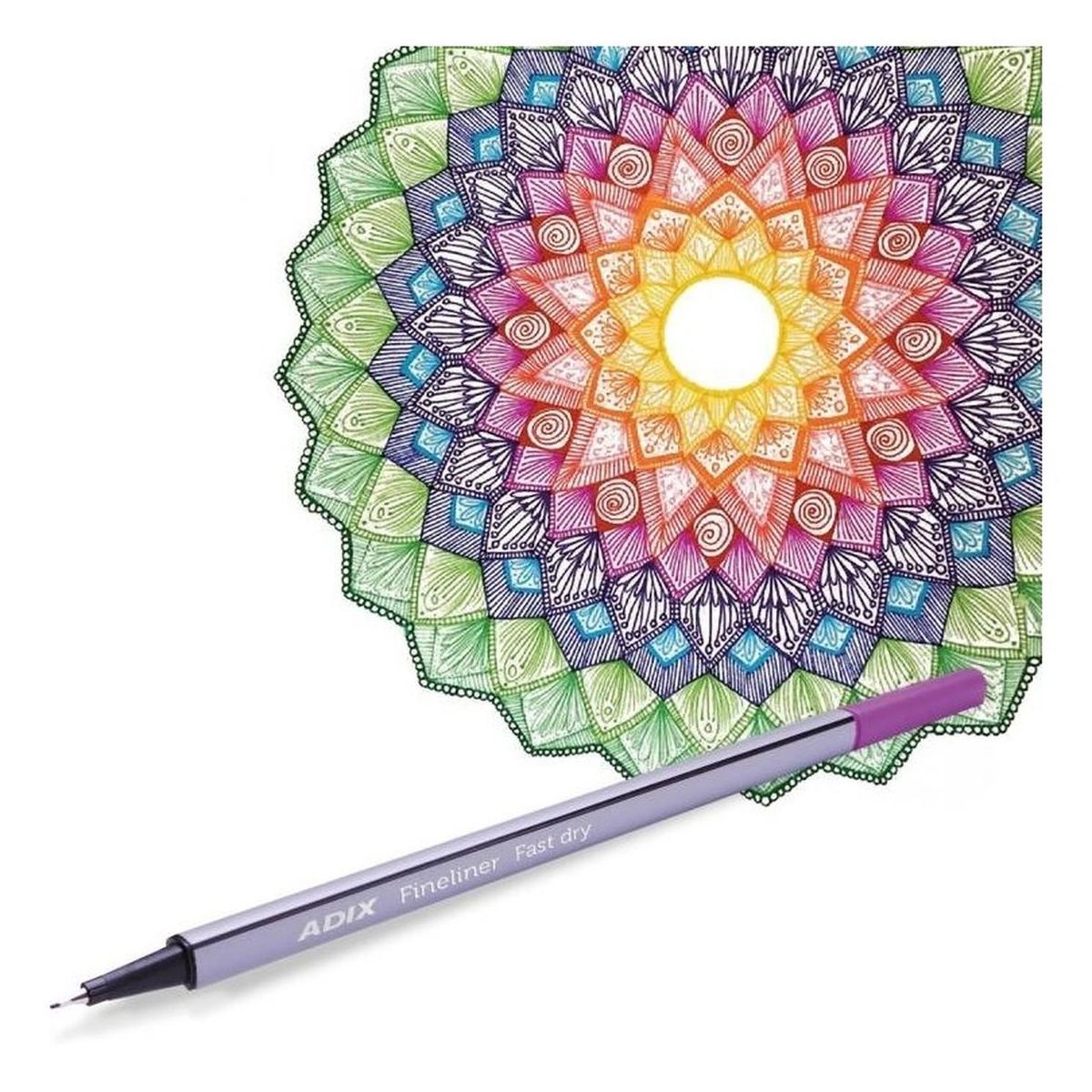 ADIX - Lápices Fineliner Triangular 48 Colores. Adix