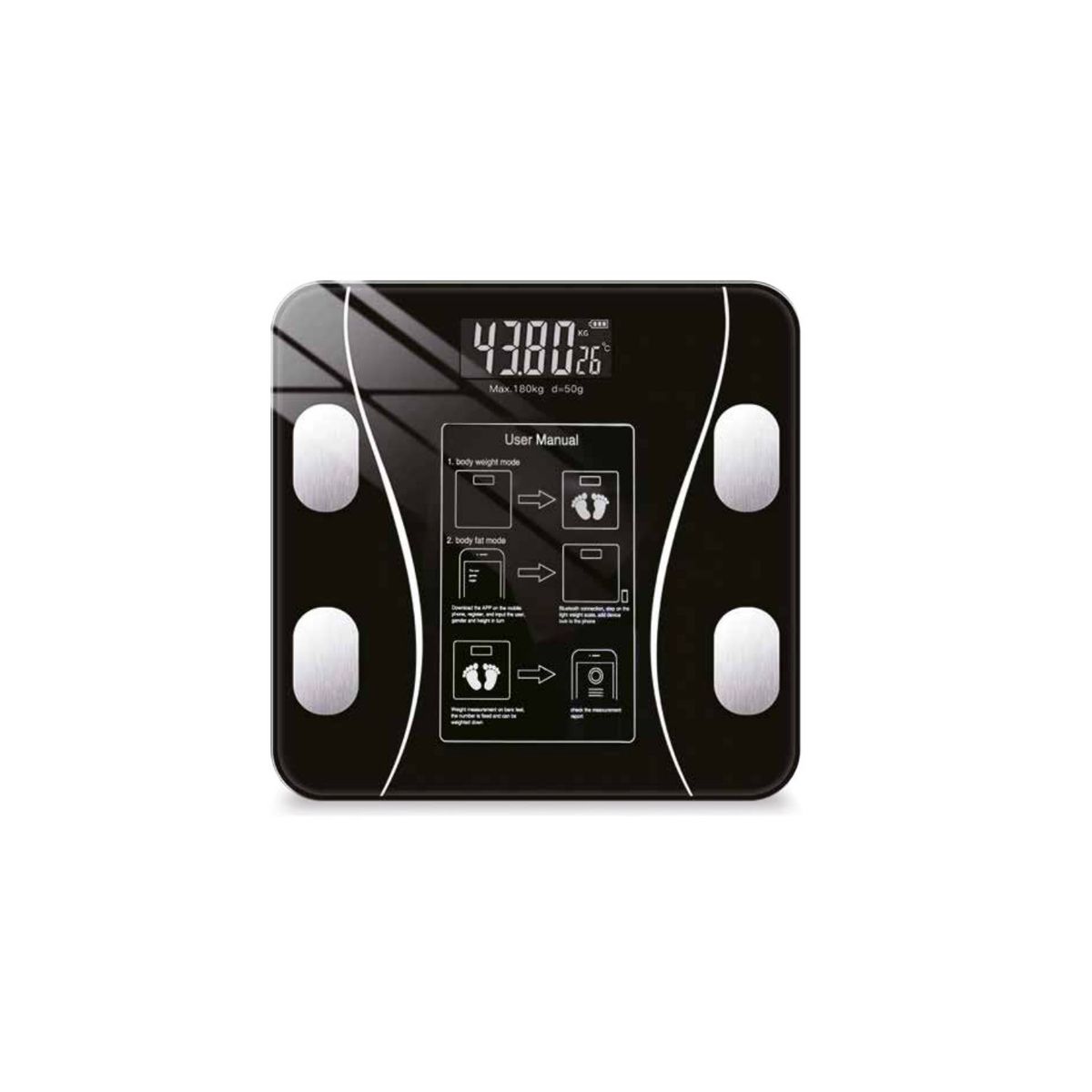 TECNOLAB - Pesa Digital Bluetooth Smartphone Medición Imc 180kg - SC