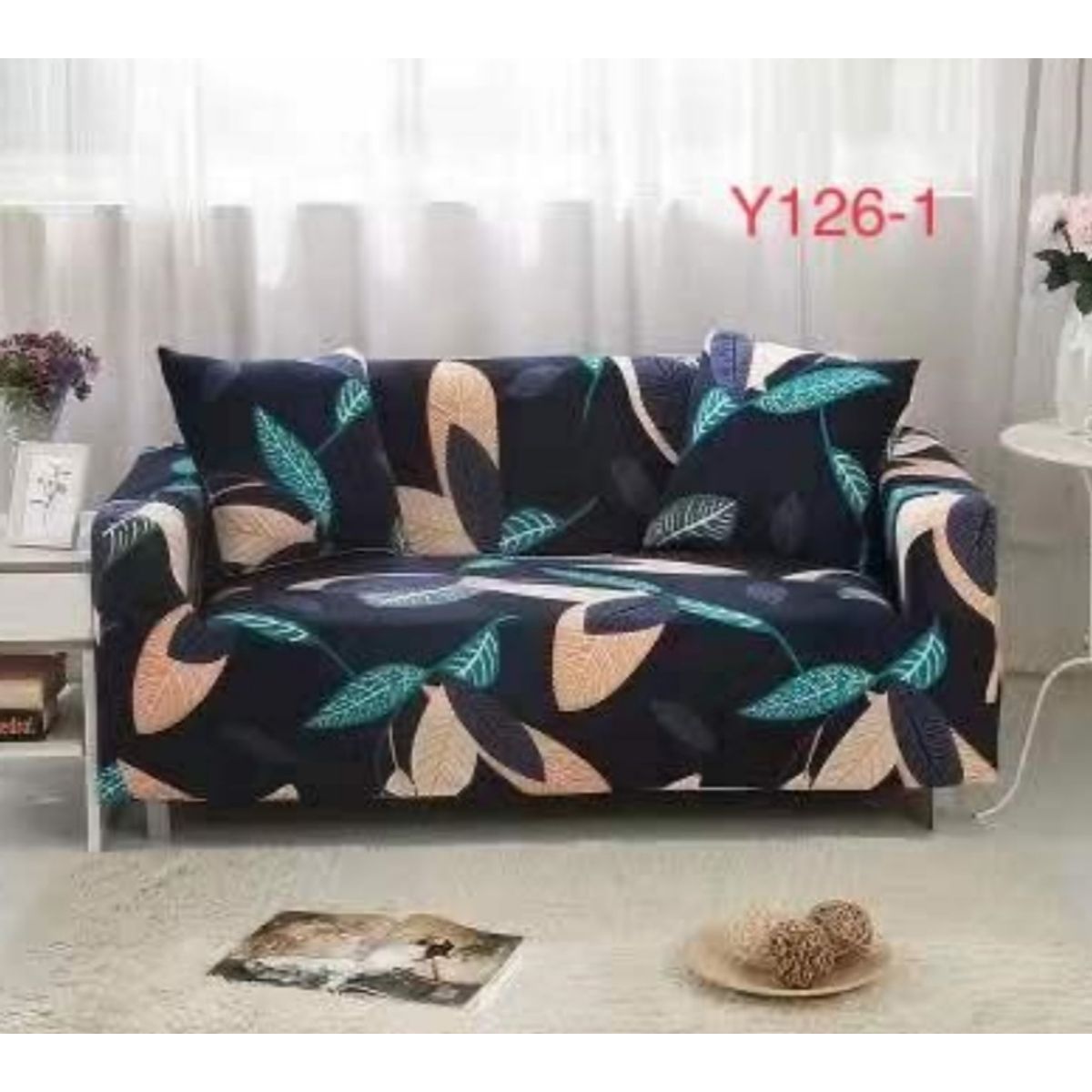 GENERICO - Funda de Sillon 3 Cuerpos Poliéster Elástico. Color Azul Y126