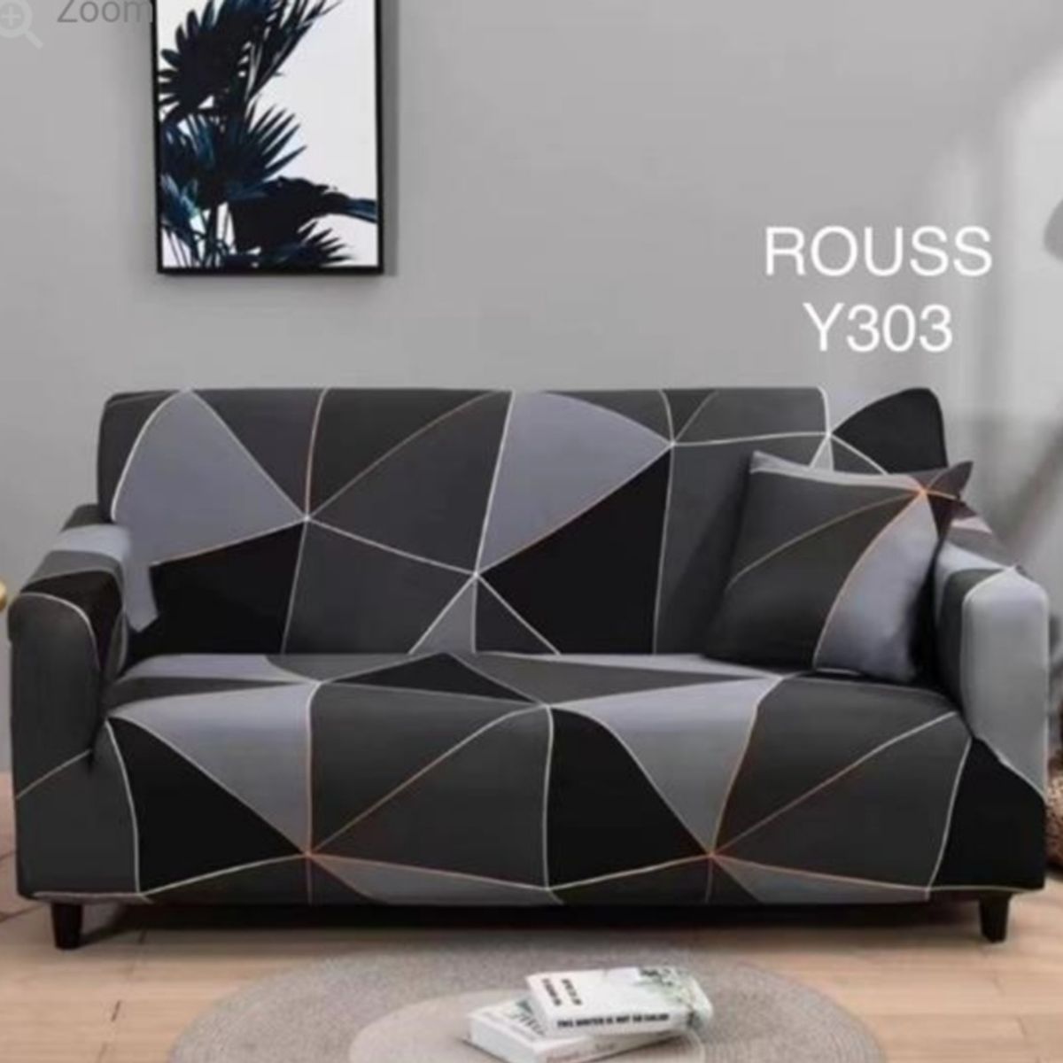 GENERICO - Funda de Sillon 3 Cuerpos Poliéster Elástico. Color Gris Y303