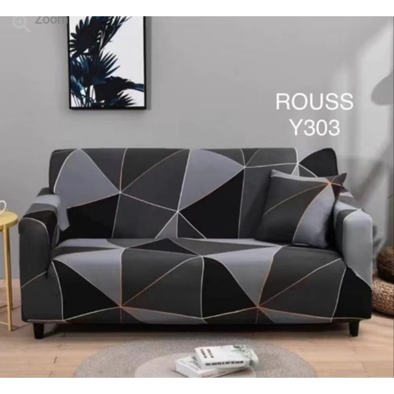 GENERICO - Funda de Sillon 3 Cuerpos Poliéster Elástico. Color Gris Y303