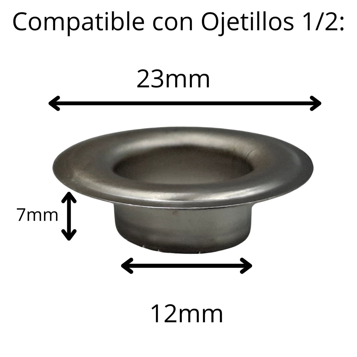 GENERICO - Matriz nacional ojetillos 1/2 12x23x7mm para maquina broches