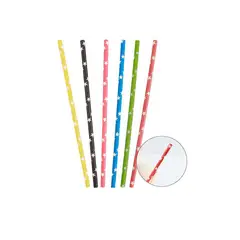 GENERICO - Bombillas De Estrella Color Aleatorio 6x197mm 25pcs