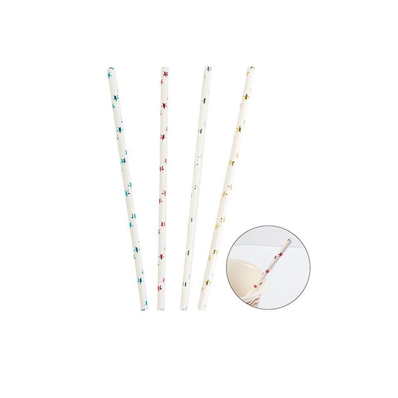 GENERICO - Bombillas De Estrella Color Aleatorio 6x197mm 25pcs