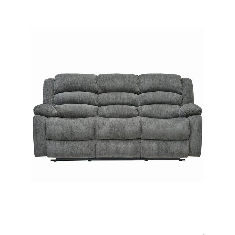 GENERICO - SOFA RECLINABLE 3 CUERPOS CHARLIE GRIS ECOMUSO