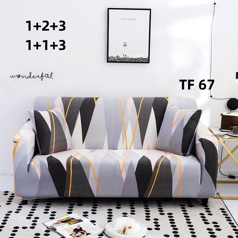 GENERICO - Set de Fundas de Sillones 3+1+1 Cpo Poliéster Elástico Gris TF67