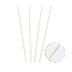 GENERICO - Bombillas De Papel Blanco 6x197mm 100pcs