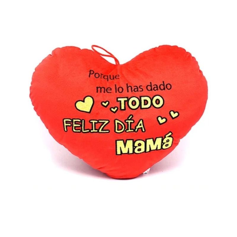 GENERICO - Cojín Dia De La Madre 25cm Color Aleatorio