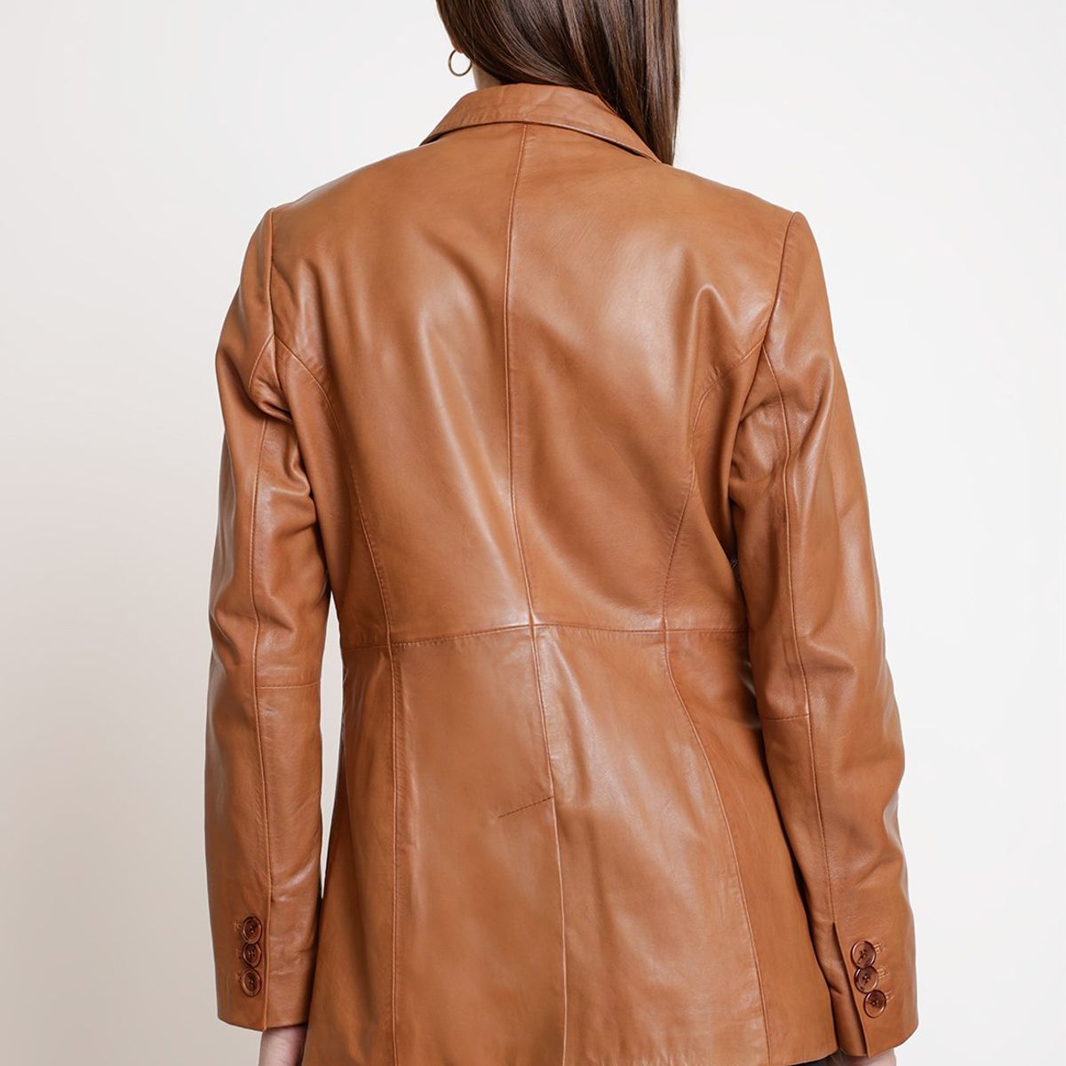 CANADIENNE - Chaqueta De Cuero De Mujer Modelo Zenda Color Camel