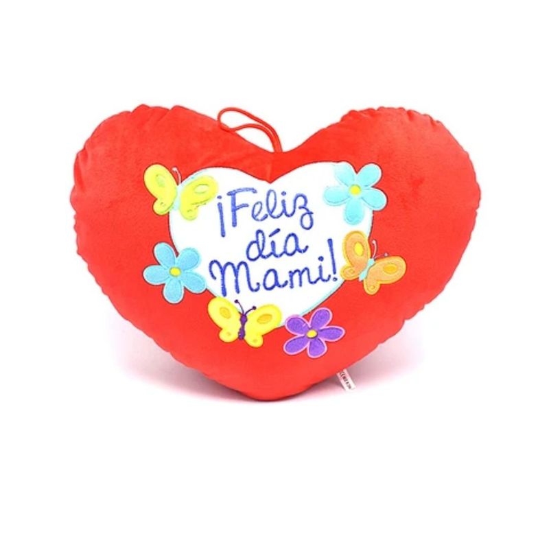 GENERICO - Cojín Rojo Feliz Día Mami 33x16cm Color Aleatorio