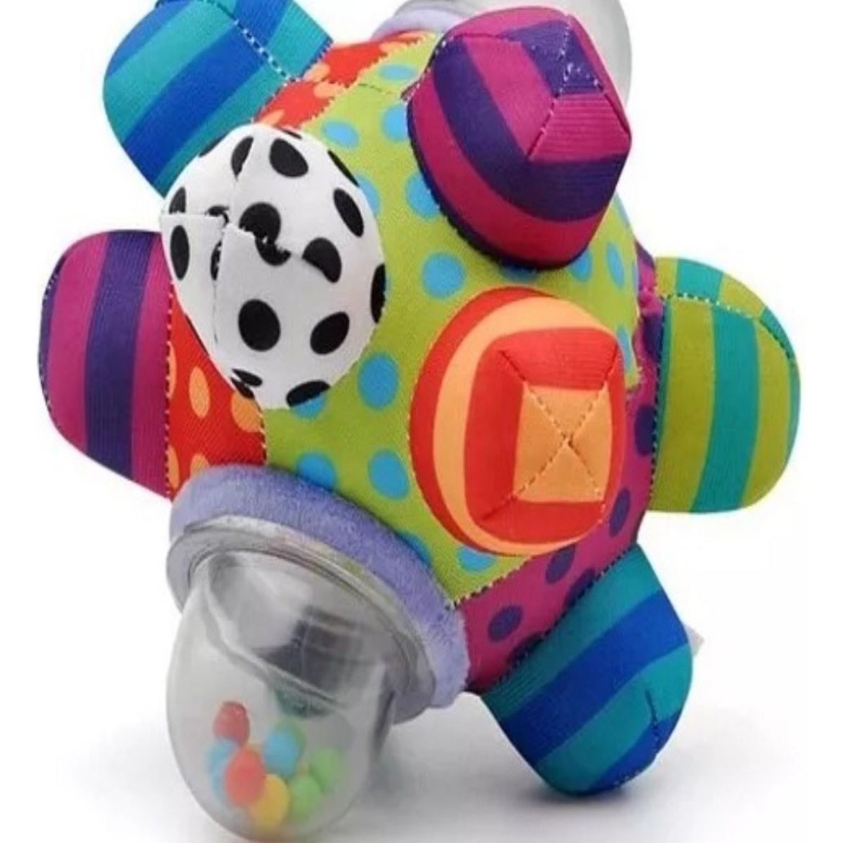 GENERICO - Pelota Sensorial y Sonajero Estimulación Bebés