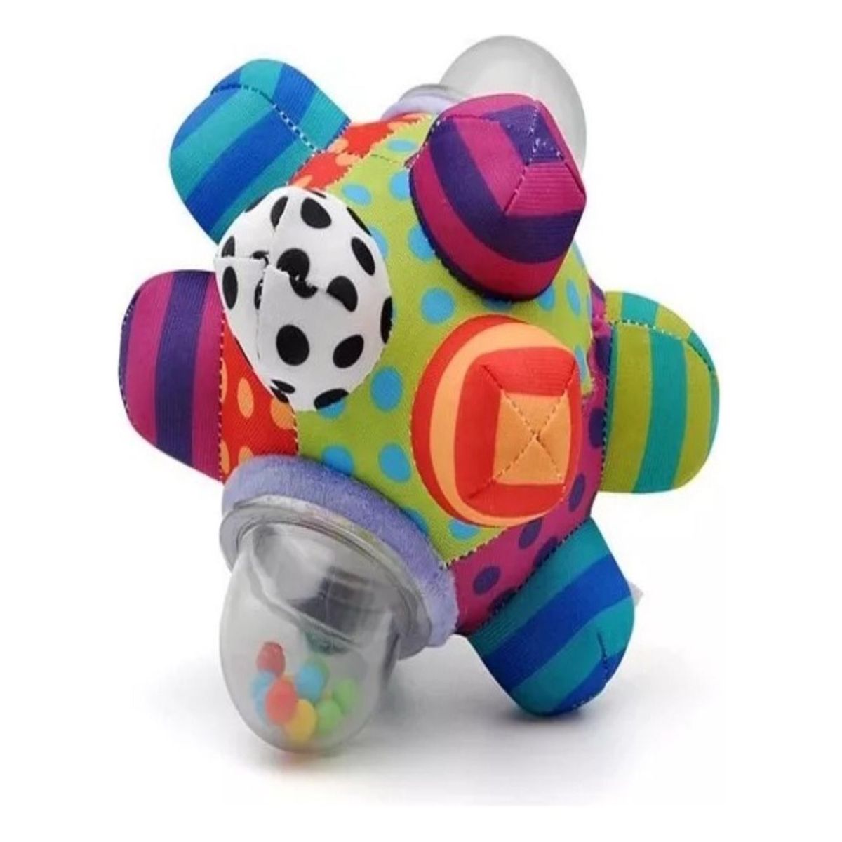 GENERICO - Pelota Sensorial y Sonajero Estimulación Bebés