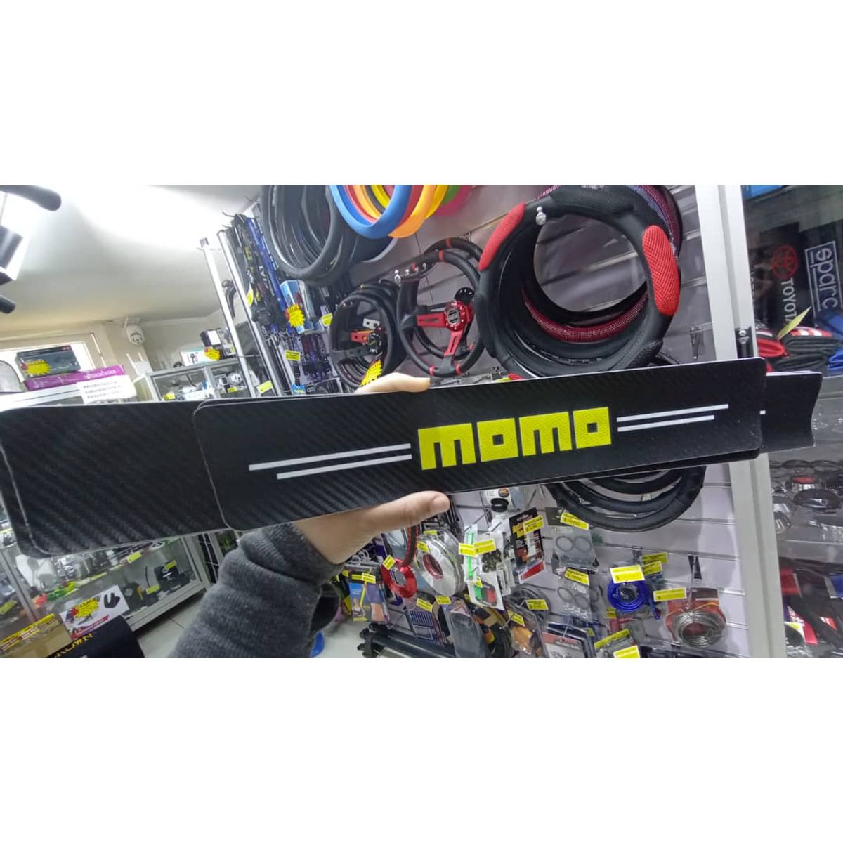 GENERICO - Cubre socalo pisaderas pegatina fibra carbono momo