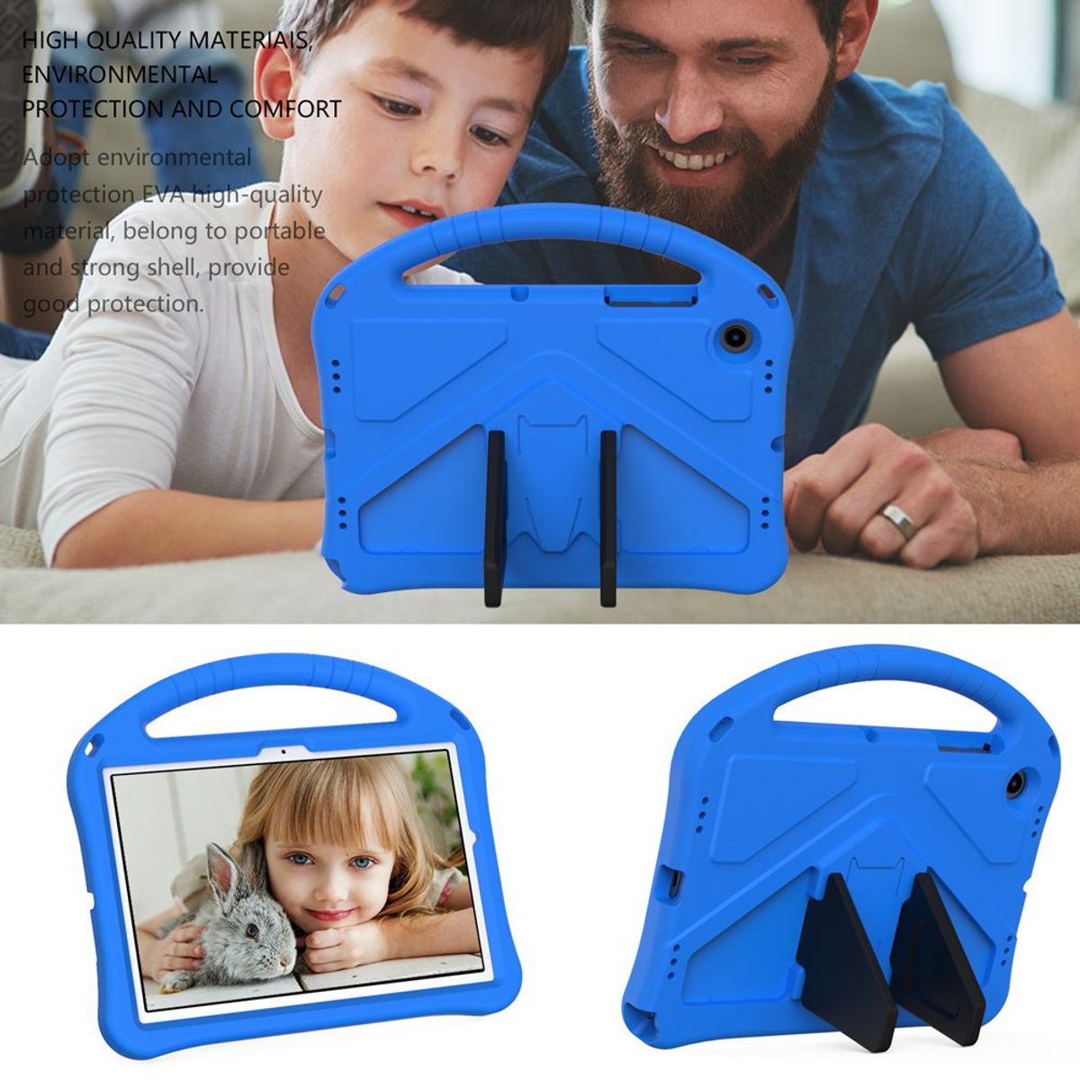 GENERICO - Funda De Goma EVA compatible para Samsung Galaxy Tab A8 X200-X205 Azul