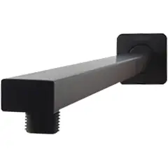 TAUMM - Brazo De Ducha 40 Cms Negro Mate Acero Inox Schwartz