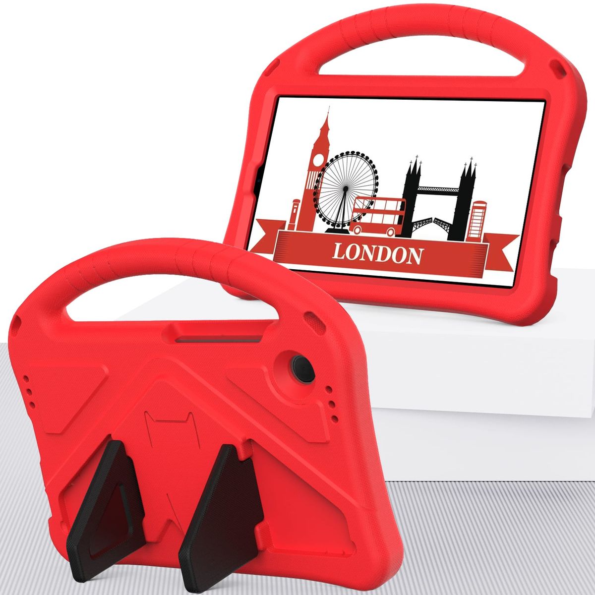 GENERICO - Funda De Goma EVA compatible con Samsung Galaxy Tab A9+ Rojo