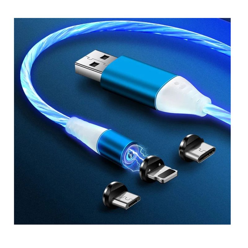 UNIVERSAL - Cable magnético para celular 3 en 1