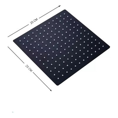 Imagen 2 del producto Plato Ducha Cuadrado Negro 25cm + Brazo 40 Cm Negro