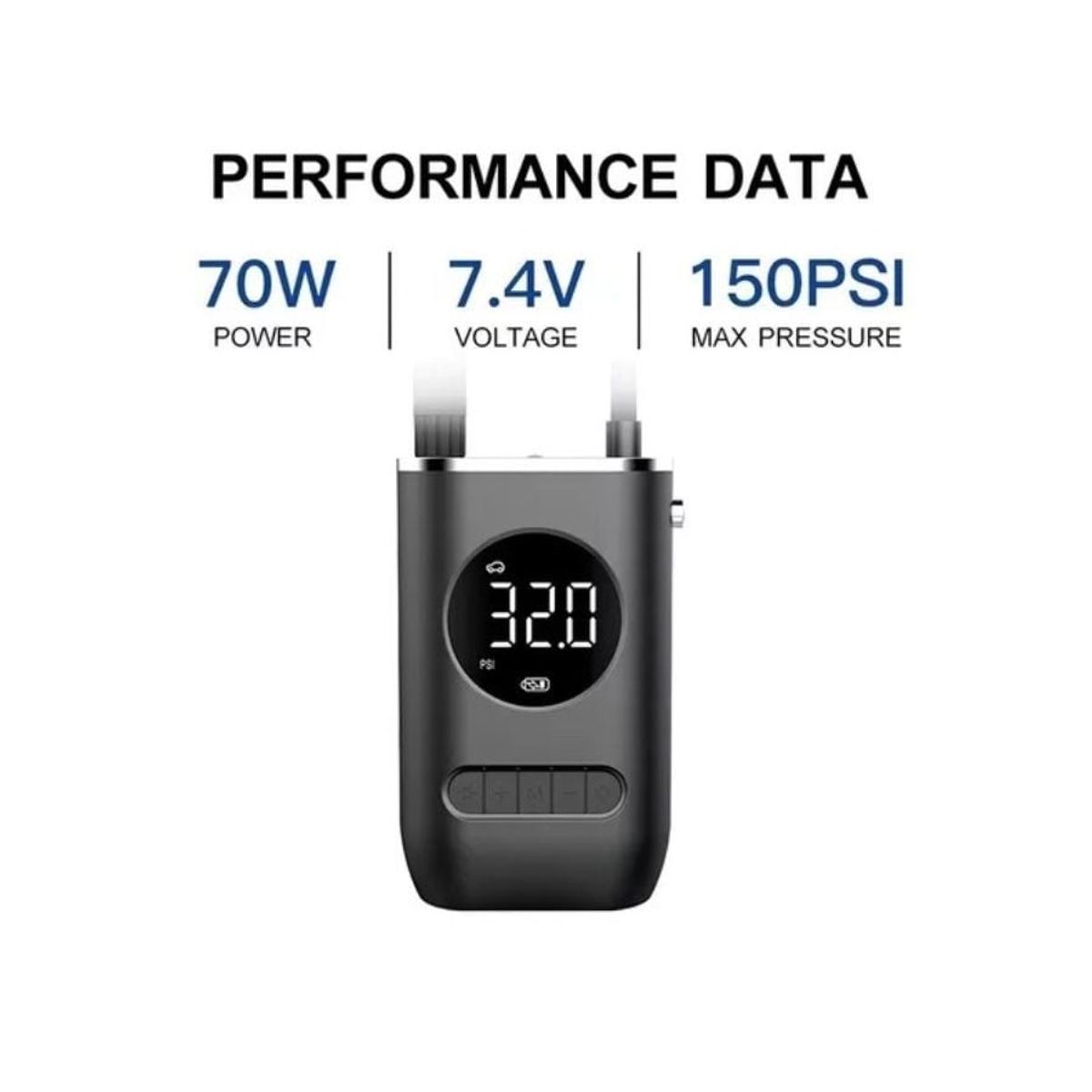 GENERICO - Compresor De Aire Inflador Portatil Recargable My7383 70w