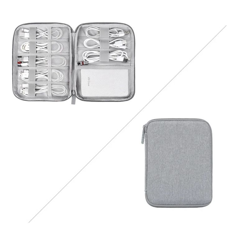 GENERICO - Bolso Organizador Almacenamiento Para Power Bank y Cables