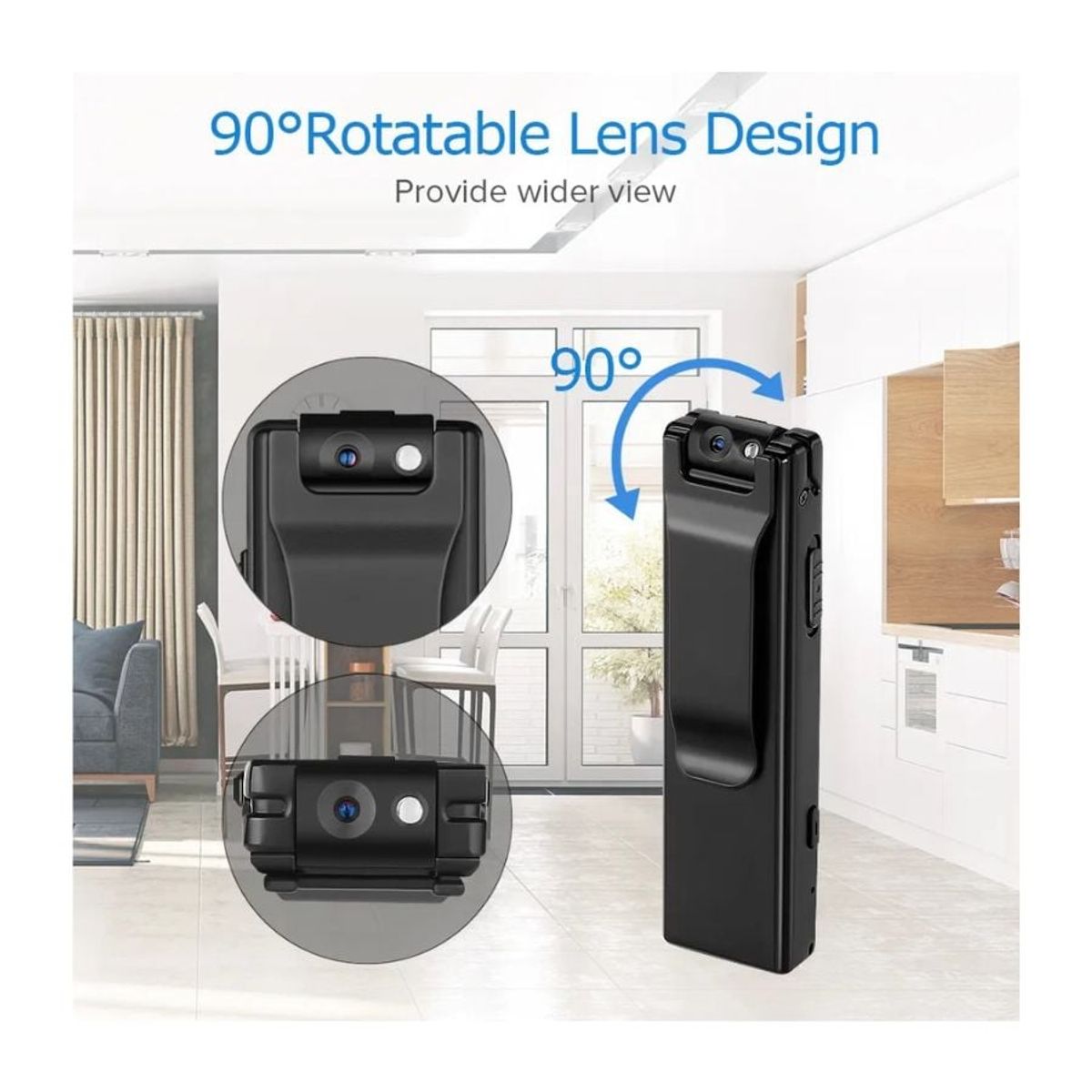 GENERICO - Mini Cámara Espía Digital Hd Grabación 1080p Con Clip