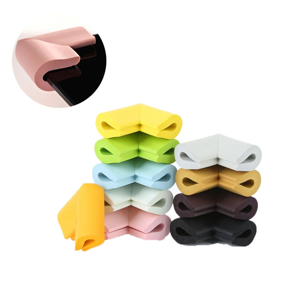 UNIVERSAL - Esquineros Protectores de Muebles Forma de U 4 unidades