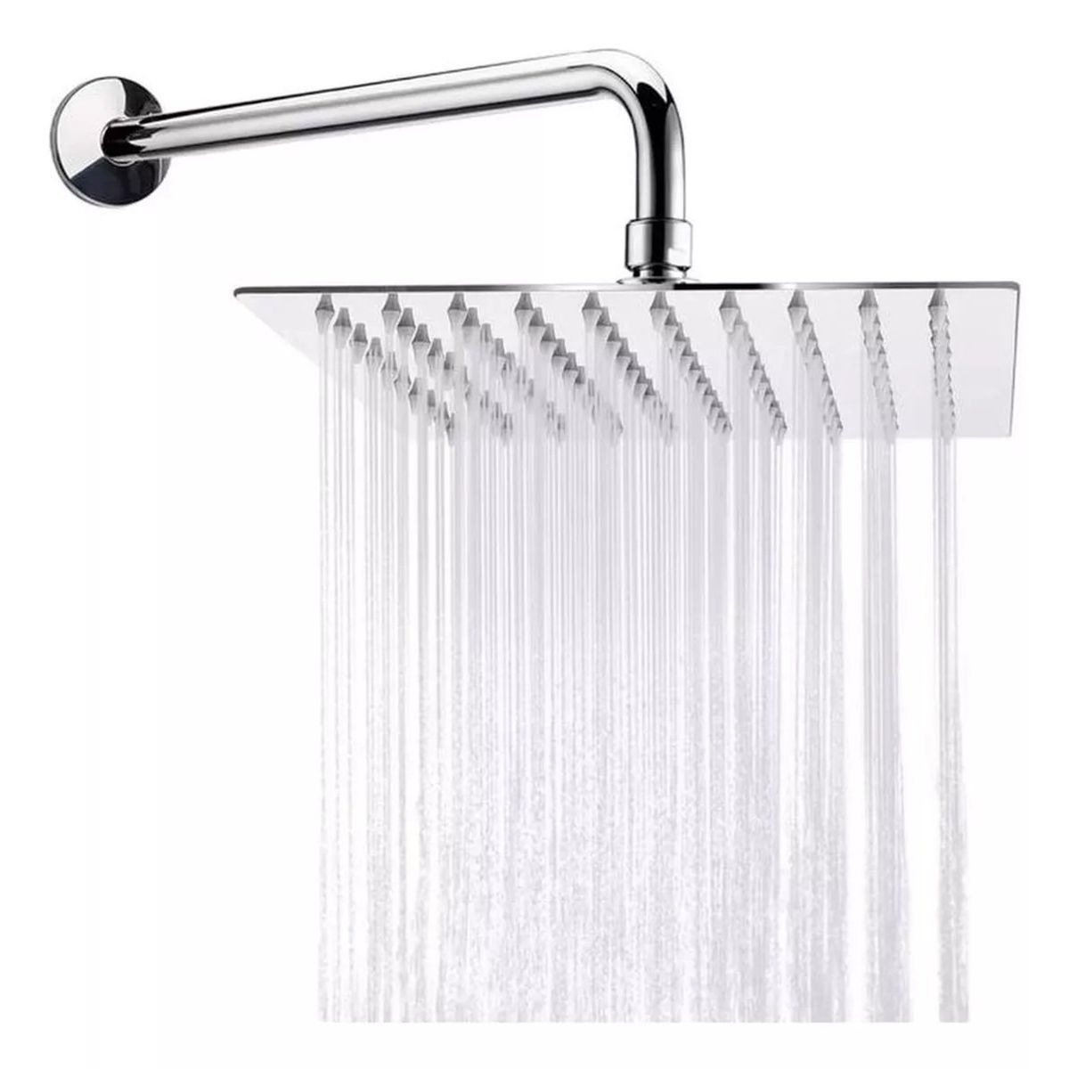 TAUMM - Brazo De Ducha 40cm + Plato De Ducha 25cm Acero Inox Taumm