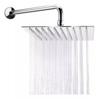 Brazo De Ducha 30cm + Plato De Ducha 25cm Acero Inox