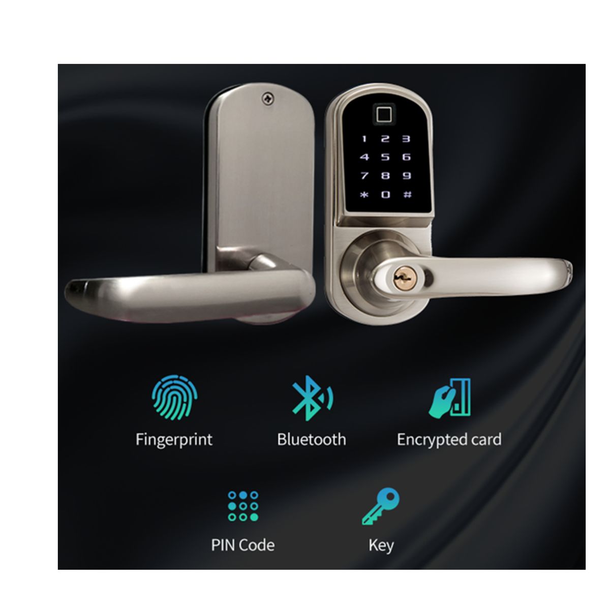 VIPA - Cerradura Digital Bluetooth Huella D200H Cerrojo Doble - Cierre Derecha