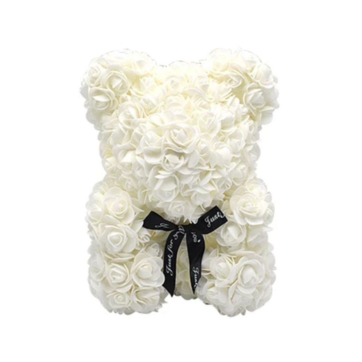 GENERICO - Oso De Rosas De Goma Eva 25cm Blanco